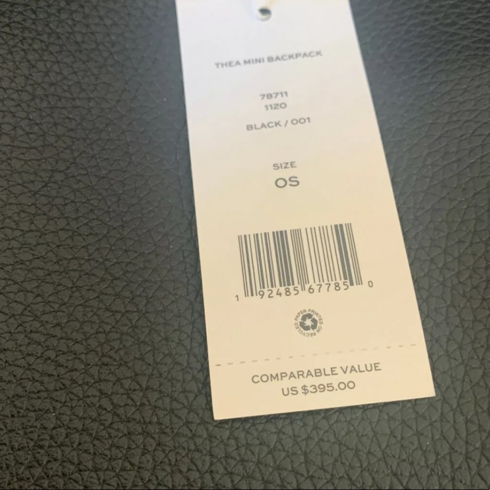 NWT! Tory Burch THEA Mini Pebble Leather Backpack Black Small Size -$395 - Picture 4 of 9